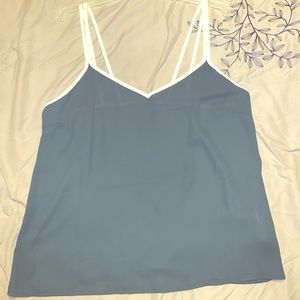 Slate Blue Sheer Tank Top- Forever21-Large